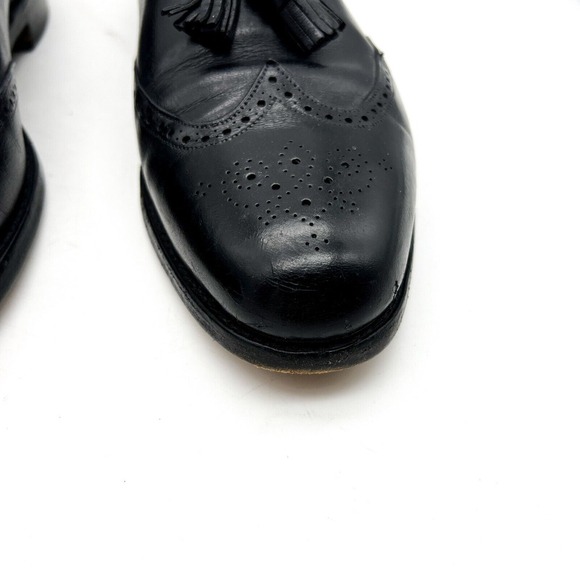 Grenson Bench Made English Leather Black Tassel Loafers Men's 13 B - Picture 4 of 16